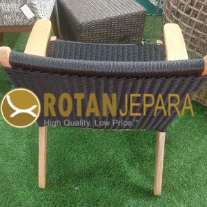 Prabowo Gemoy Woven Chat Chair Teak Furniture Hotel Custom