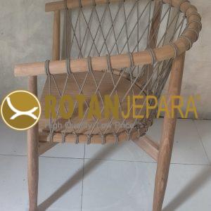 Romansa Kursi Tangan Jati Anyaman Rope Mebel Ruang Makan Pejabat dan Artis