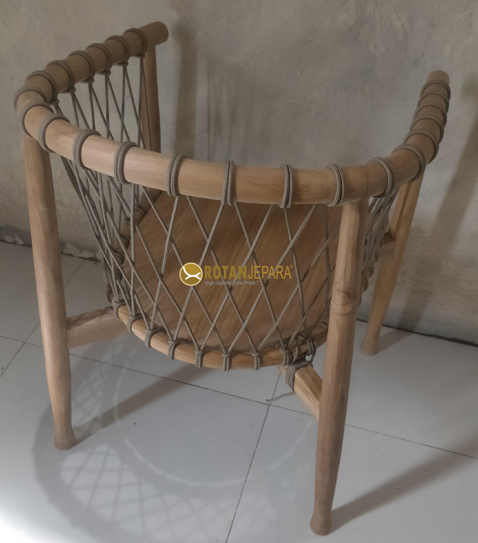 Romansa Kursi Tangan Jati Anyaman Rope Mebel Ruang Makan Resort Romansa Kursi Tangan Jati Anyaman Rope Mebel Ruang Makan Resort