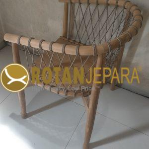 Romansa Kursi Tangan Jati Anyaman Rope Mebel Ruang Makan Villa