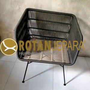 Fino Kursi Santai Besi Anyaman Rope untuk Ruang Makan Resort Bali