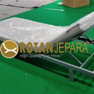 Red Blue Memo Sunbed Rope Aluminum Untuk Kolam Renang Beach Club Party