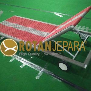 Red Memo Sunbed Rope Aluminum Untuk Kolam Renang Beach Club Bali
