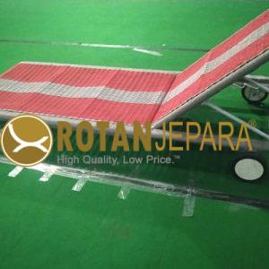 Red Memo Sunbed Rope Aluminum Untuk Kolam Renang Resort