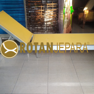 Maldives Orange Batyline Aluminum Chaise Lounge Swimming Pool Hotel Resort