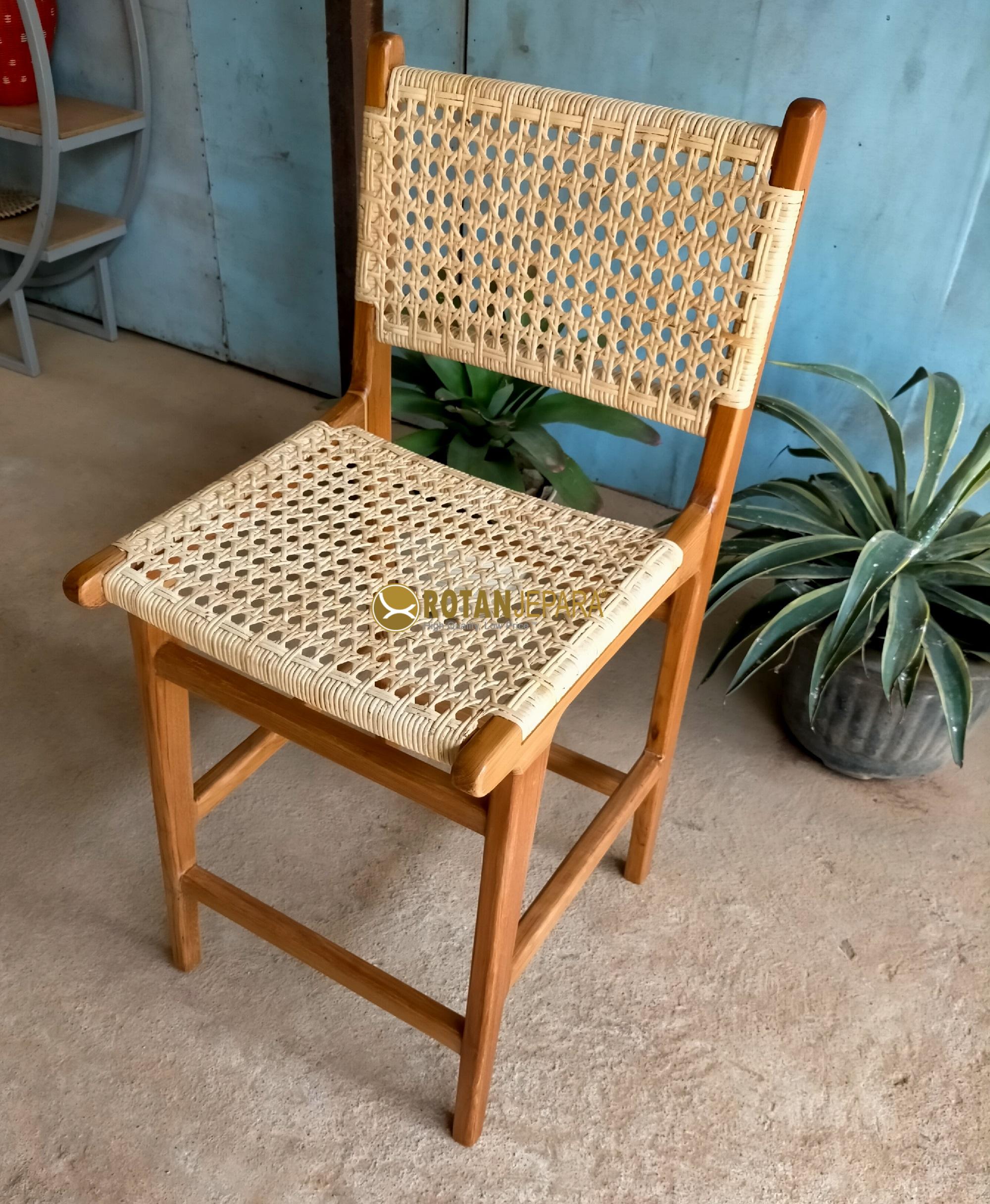 Teak Chicken Eye Rattan Bar Chair Beach Club Furniture Teak Chicken Eye Rattan Bar Chair Beach Club Furniture