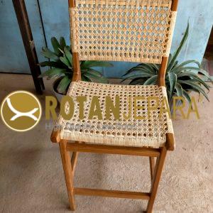 Teak Chicken Eye Rattan Bar Chair Beach Club Resort Furniture