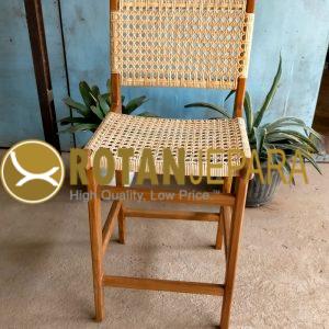 Teak Chicken Eye Rattan Bar Chair Cafe Furniture