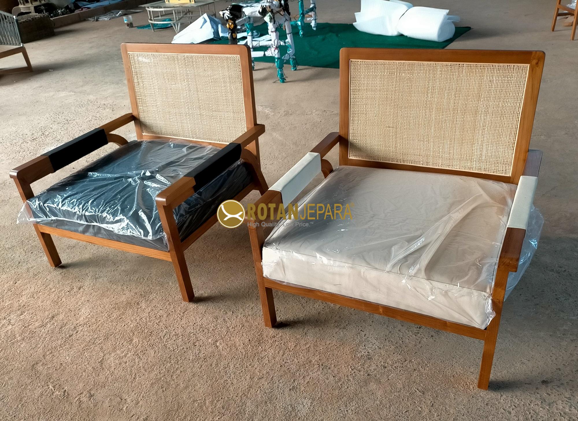 Akin Black and White Teak Woven Chat Chair Villa Bali Living Furniture Akin Black and White Teak Woven Chat Chair Villa Bali Living Furniture