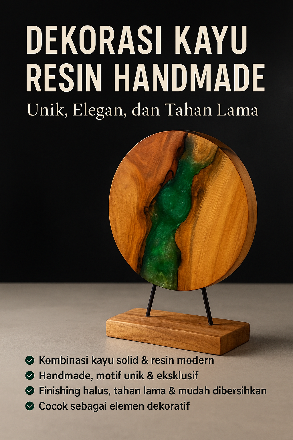 Dekorasi Kayu Resin Handmade – Unik, Elegan, dan Tahan Lama Dekorasi Kayu Resin Handmade – Unik, Elegan, dan Tahan Lama