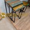Nested Table Trembesi Resin Hijau – Artistik, Multifungsi, dan Kokoh