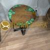 Stool Trembesi Resin Hijau – Unik, Kokoh, dan Artistik