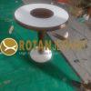 Meja Café Kayu & Besi Minimalis – Custom Persegi / Bulat