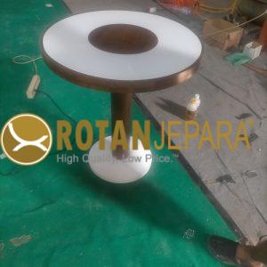 Meja Café Kayu & Besi Minimalis – Custom Persegi / Bulat