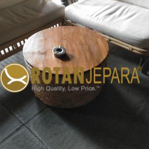 Meja Bundar Rotan & Kayu – Alami, Fungsional, dan Stylish