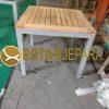 Meja Makan Kayu Jati & Rangka Besi – Minimalis, Kokoh, dan Tahan Lama