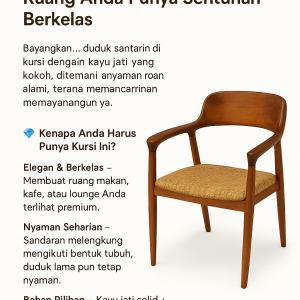 Kursi Anyaman Rotan & Kayu Jati – Elegan, Tahan Lama, dan Nyaman