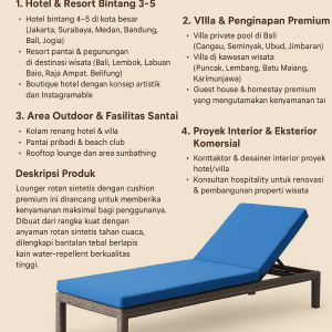 Lounger Rotan Sintetis dengan Cushion Premium – Nyaman, Elegan, dan Tahan Lama untuk Outdoor & Indoor