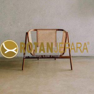 Kursi Santai Rotan Kayu Jati Minimalis Elegan – Nyaman & Estetik