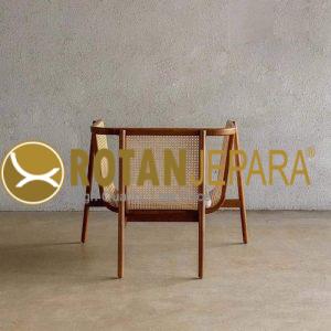 Kursi Santai Rotan Kayu Jati Minimalis Elegan – Nyaman & Estetik