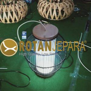 Lampu Hias Rotan Kayu Modern – Handmade Decorative Lighting