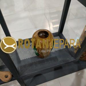Dekorasi Vas Kayu Resin Artistik – Elegan & Unik
