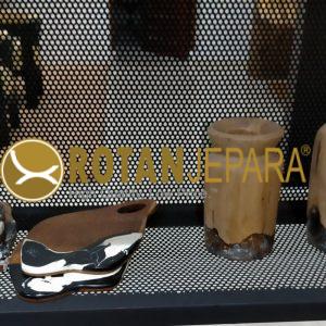 Vas & Papan Saji Kayu Resin Artistik – Elegan & Unik