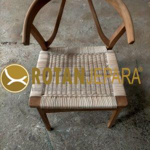 Kursi Rotan Kayu Jati Minimalis Scandinavian – Handmade Series