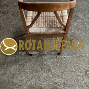 Kursi Rotan Kayu Jati Minimalis Scandinavian – Handmade Series