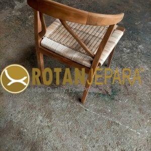 Kursi Rotan Kayu Jati Minimalis Scandinavian – Handmade Series