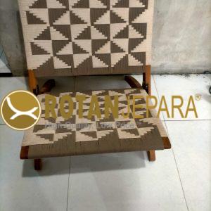 Kursi Anyaman Geometris Kayu Jati Minimalis – Handmade Series