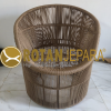Kursi Rope Rotan Sintetis – Natural Round Lounge Series