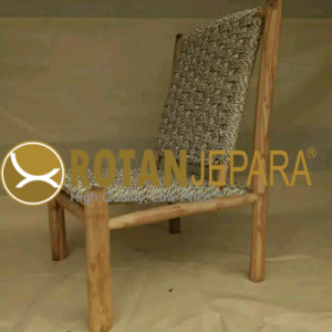 Kursi Anyaman Webbing Kayu Jati – Teak Wicker Side Chair Apartment Collection