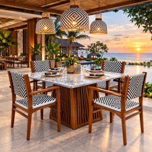 Luxury Tropical Sunset Dining Terrace
