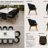 Modern Black Rope Chair Dining Set Catalog