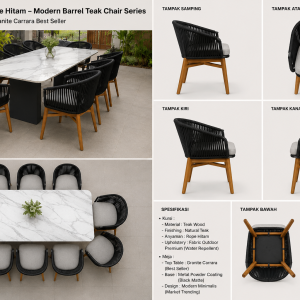 Modern Black Rope Chair Dining Set Catalog