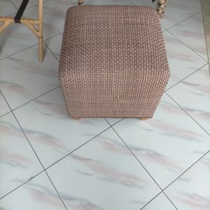 Ottoman Anyaman Synthetic Wicker – Cube Outdoor Lounge Stool