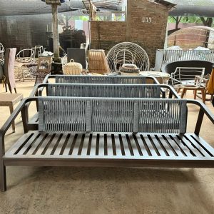 Sofa Kayu Anyaman Rope – Outdoor Lounge Wooden Rope Sofa