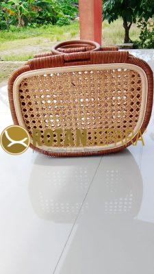 Tas Rotan Anyaman Webbing Natural – Handmade Rattan Cane Bag