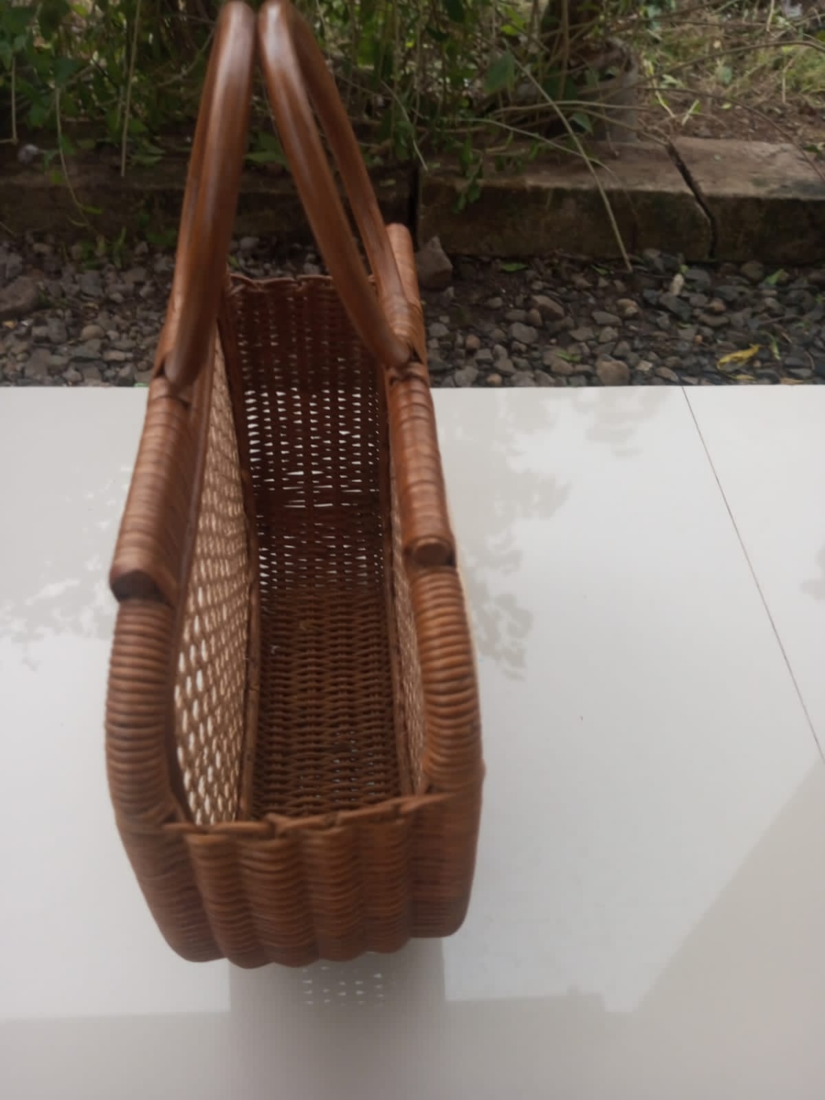 Tas Rotan Anyaman Webbing Natural – Handmade Rattan Cane Bag 1