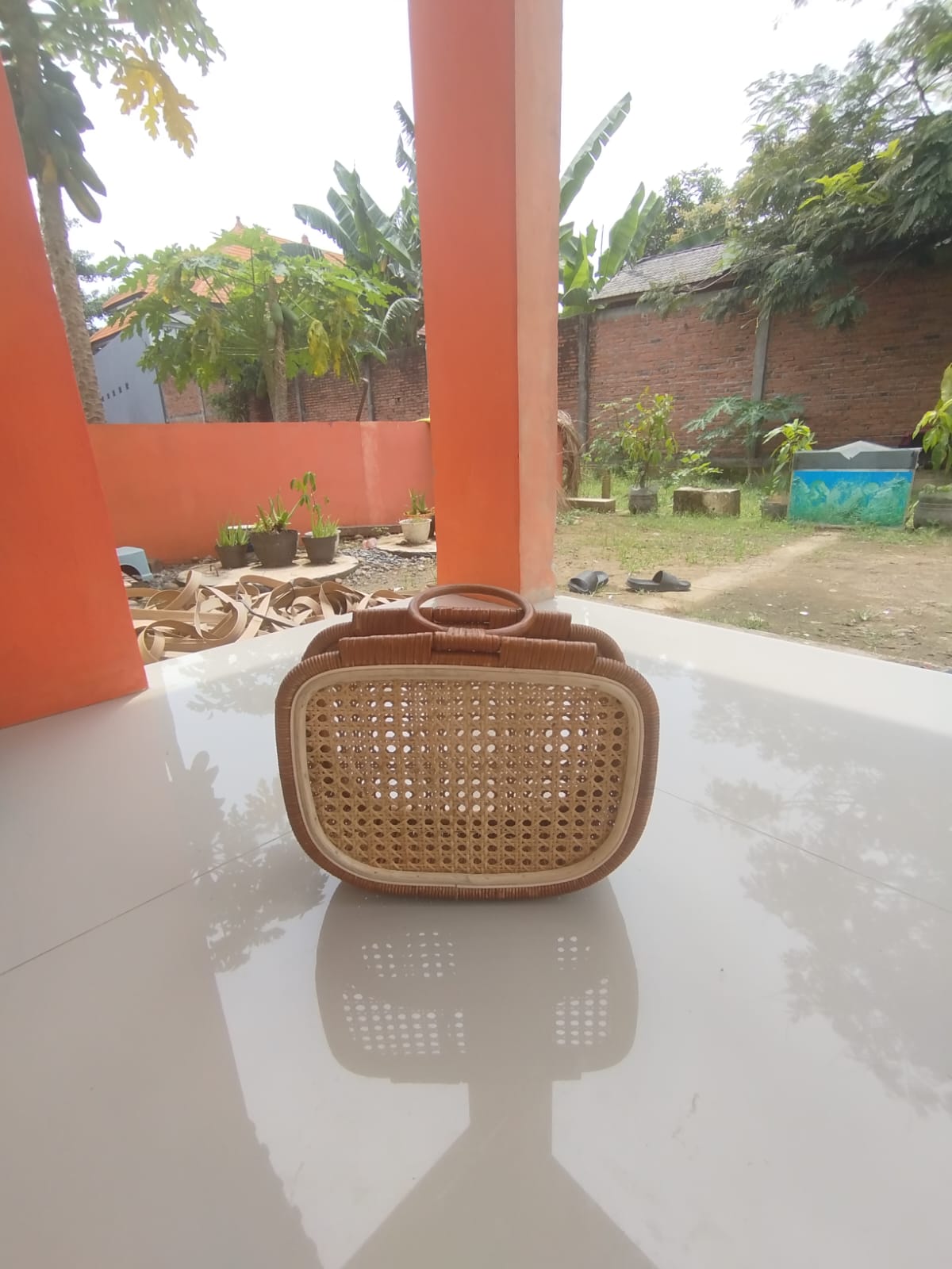 Tas Rotan Anyaman Webbing Natural – Handmade Rattan Cane Bag 2