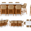 Teak Wicker Bar Set Showcase
