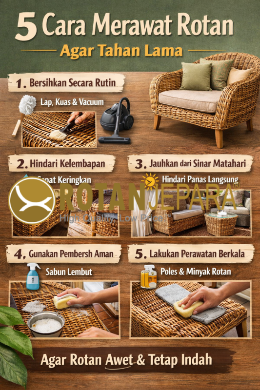 Perawatan Rotan yang Benar untuk Menjaga Kualitas Furnitur
