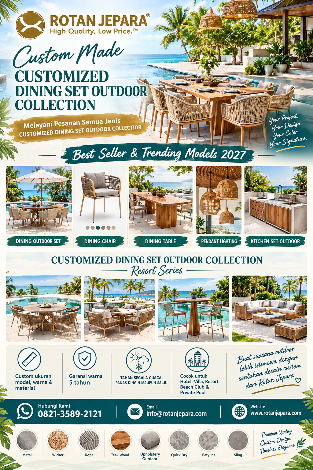 CUSTOMIZED DINING SET OUTDOOR COLLECTION 