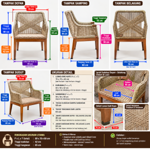 Dining Set Ukuran Bisa Custom sesuai kebutuhan proyek