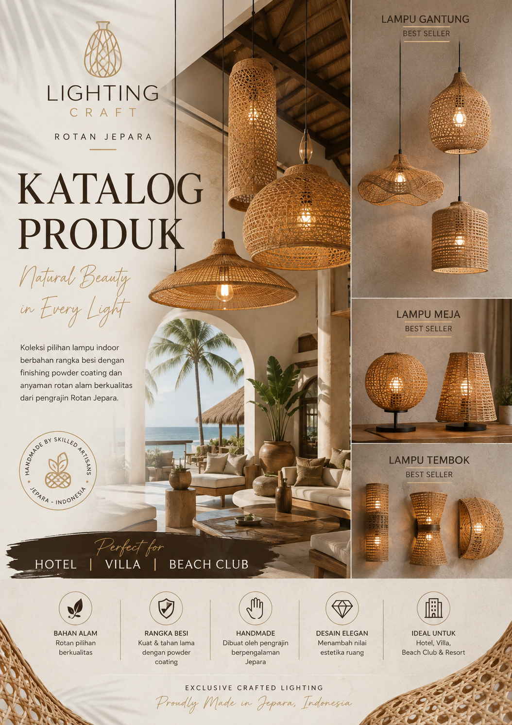 Natural Rattan Lighting Catalog