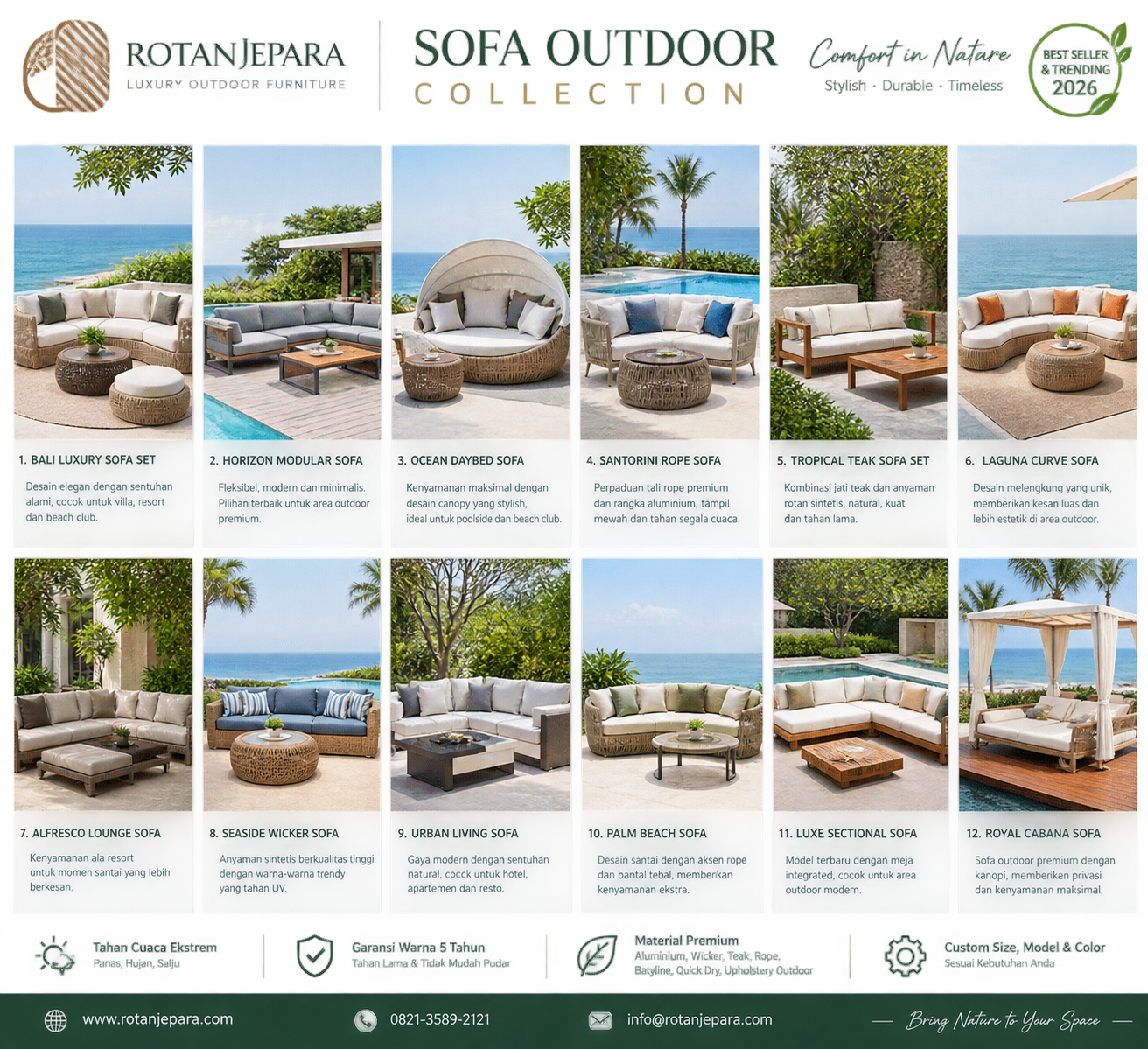 Rotan Jepara Outdoor Sofa Collection