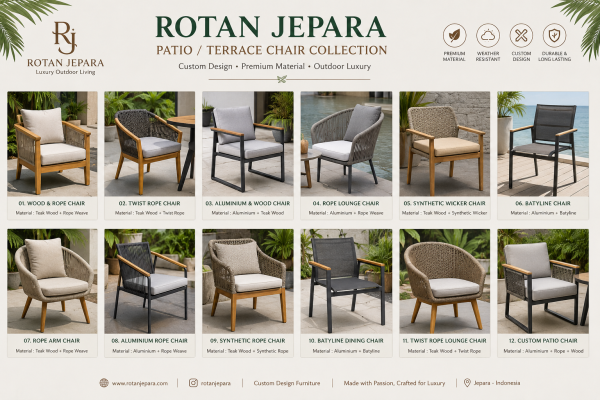 Rotan Jepara Patio Outdoor Chair Collection